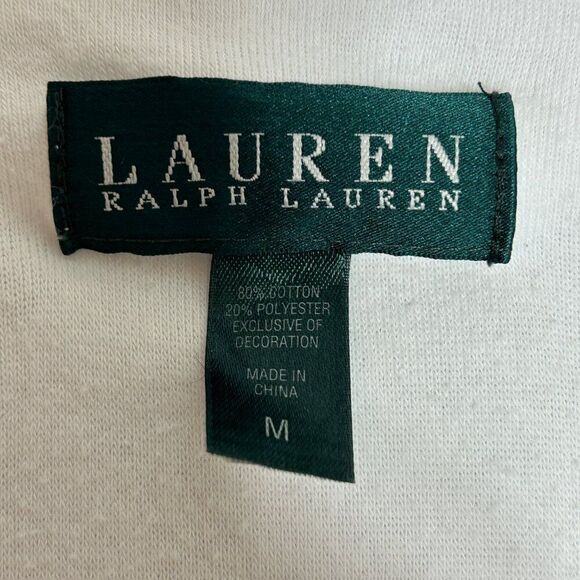 LRL Lauren Ralph Lauren Beach Cover Up Robe Dress medium blue White ladies - Picture 4 of 12